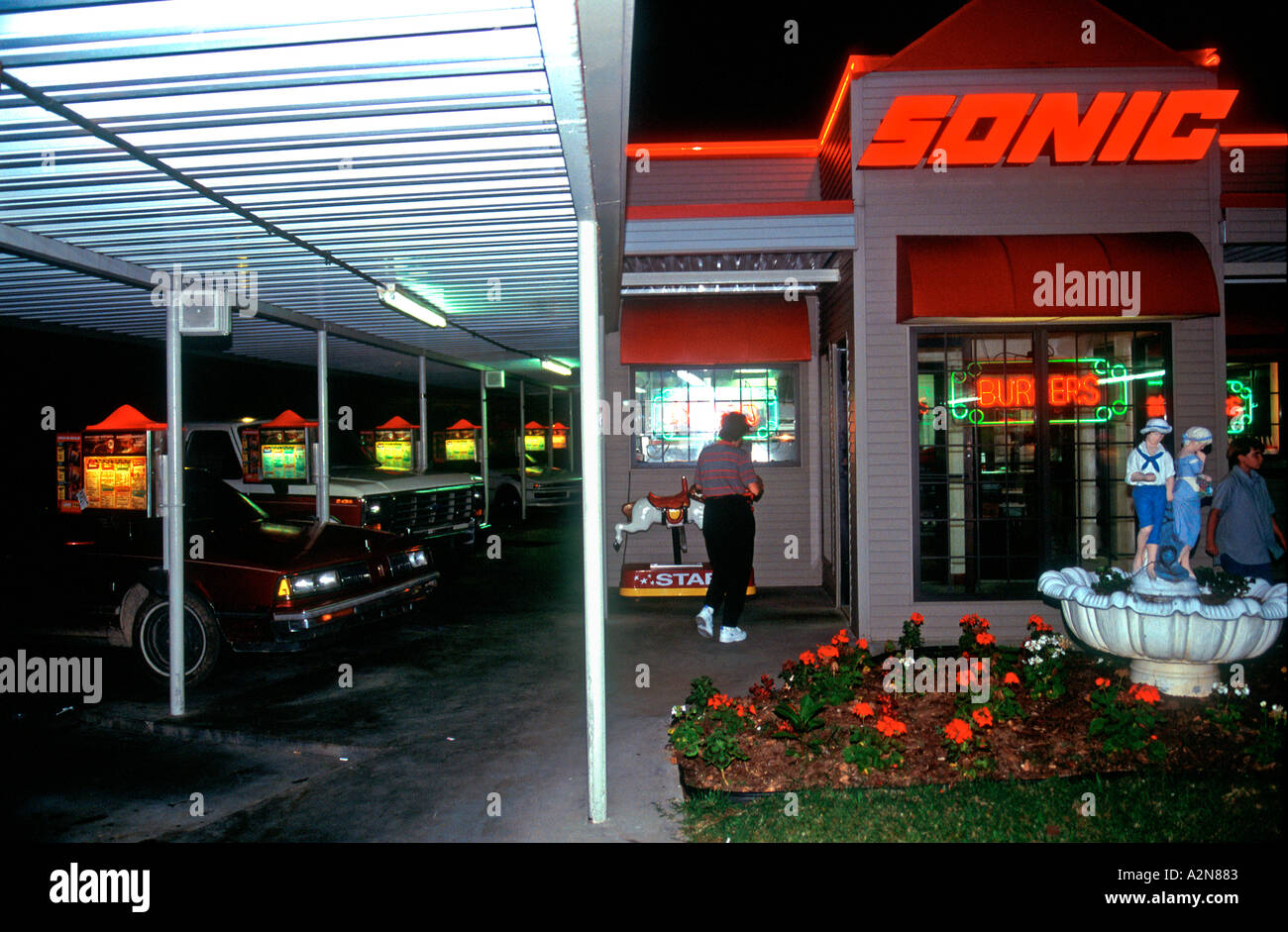 Sonic Hamburger Restaurant USA treiben Stockfoto