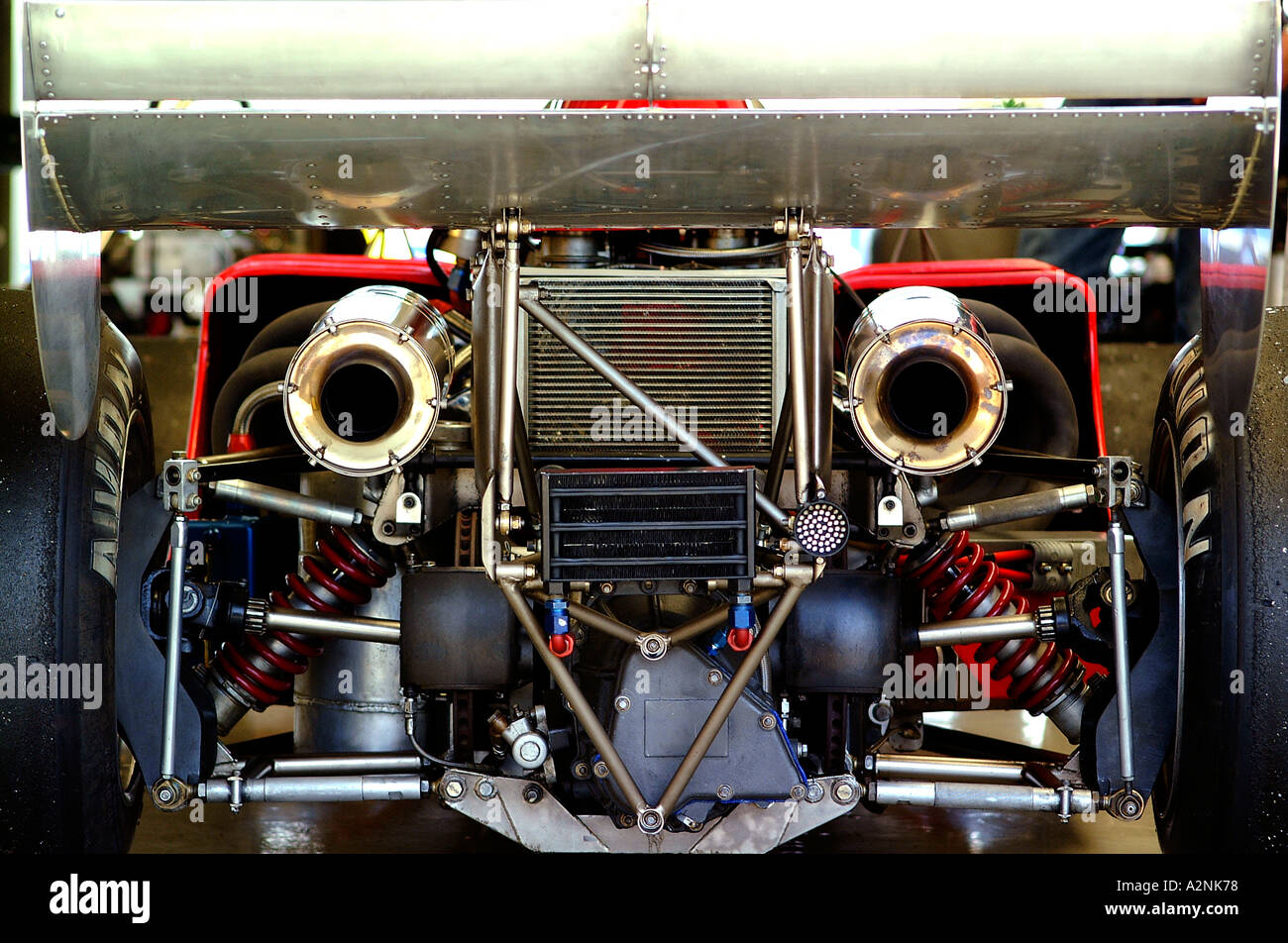 Hinten Veiw der historischen Formel 1-Rennwagens Stockfoto