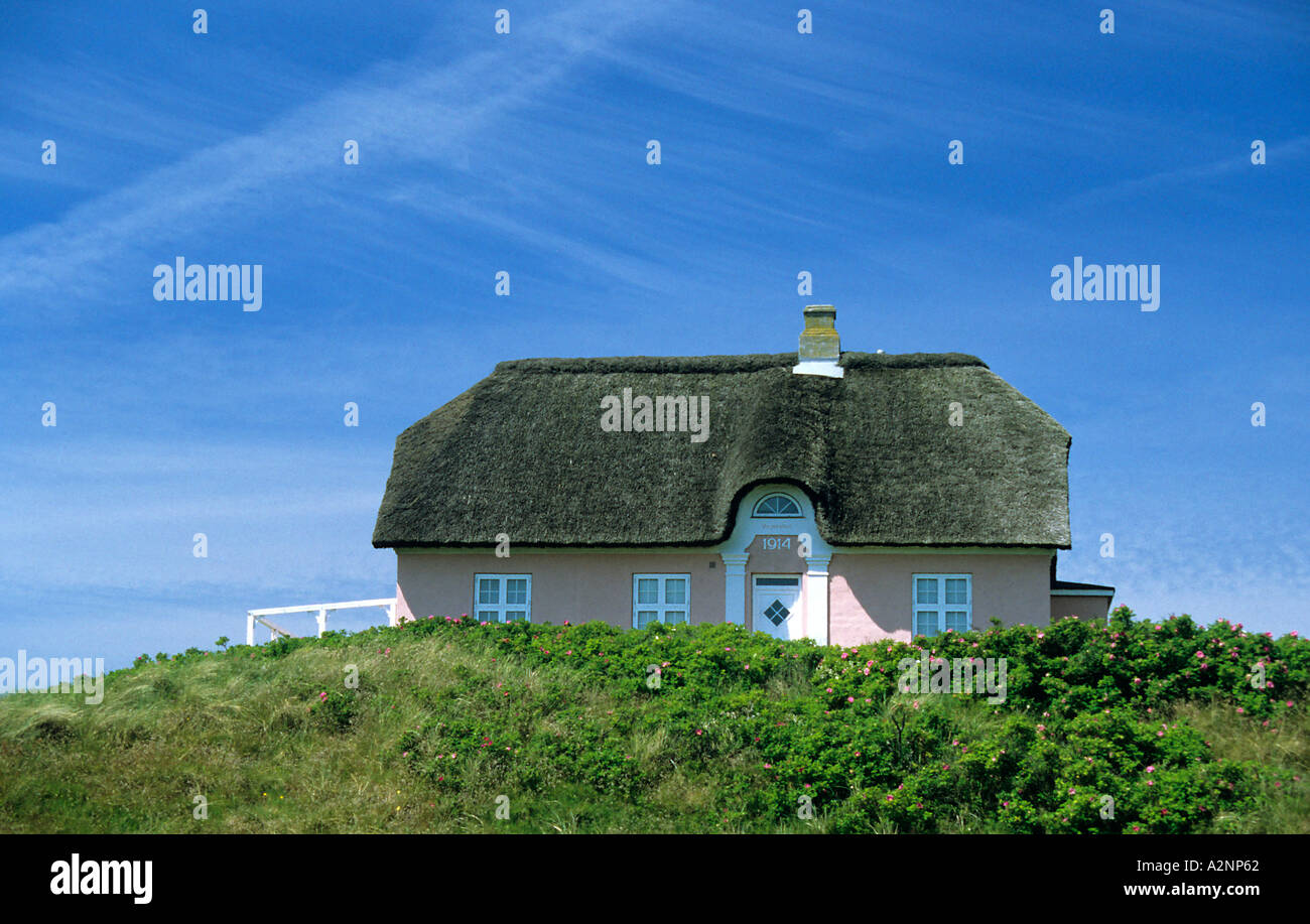 Alten kräftigen Haus Vejers Strand Dänemark Stockfoto ...