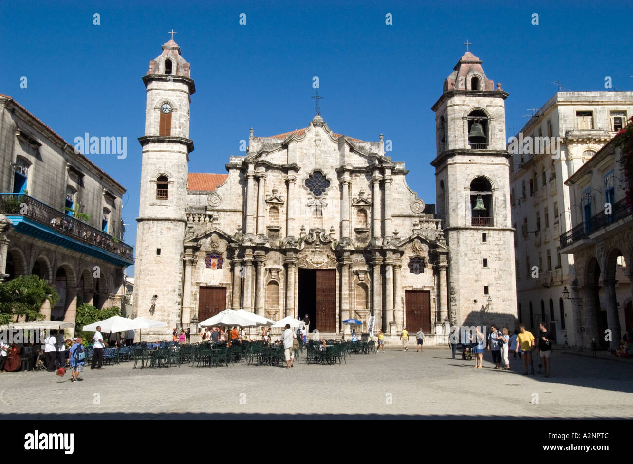 Catedral de San Cristobal in Plaza De La Catedral La Habana, Havana, Kuba Stockfoto