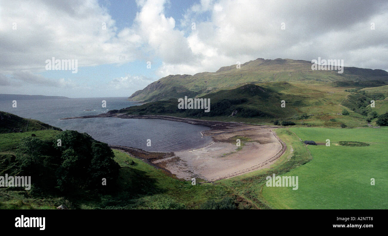 Blick auf Camas Nan Geall und Ben Hiant Ardnamurchan Halbinsel, West Schottland Loch Sunart Strontian Stockfoto