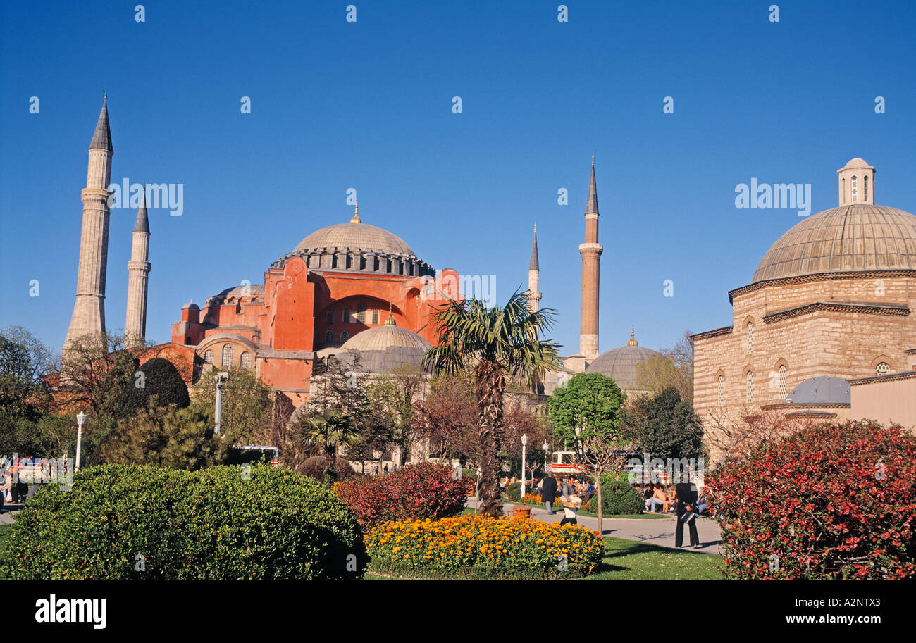 Istanbul Türkei Aya Sofya Camii oder St. Sophia Basilika Stockfoto