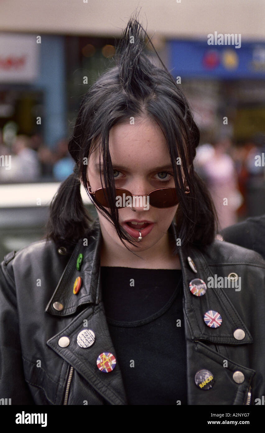 Camden, London, UK. Porträt von Punk Frau Stockfoto