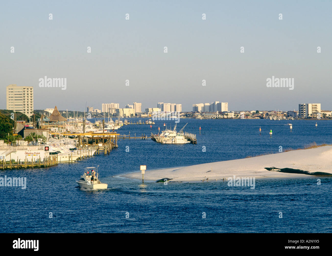 Angelboot/Fischerboot in den Hafen von Destin Ferienort am beliebten Fischen auf der Golf-Küste von Florida, USA Stockfoto