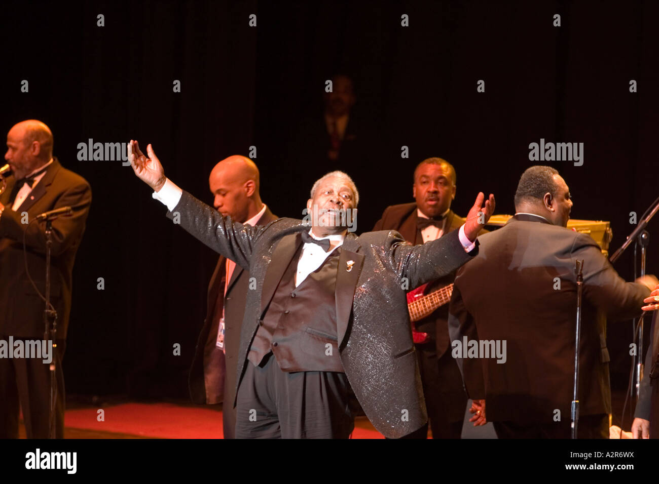 B B King bei seinem 80 Geburtstagskonzert in Lansing MI Stockfoto