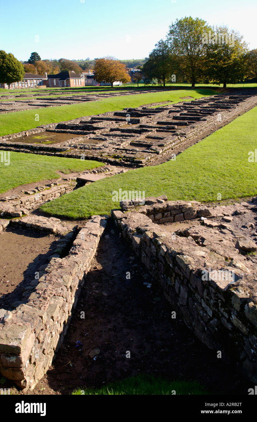 Reste der römischen Armee Kaserne bei Caerleon South Wales UK Stockfoto