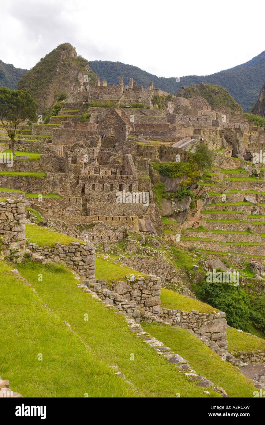 Blick auf Machu Picchu Website Peru Stockfoto