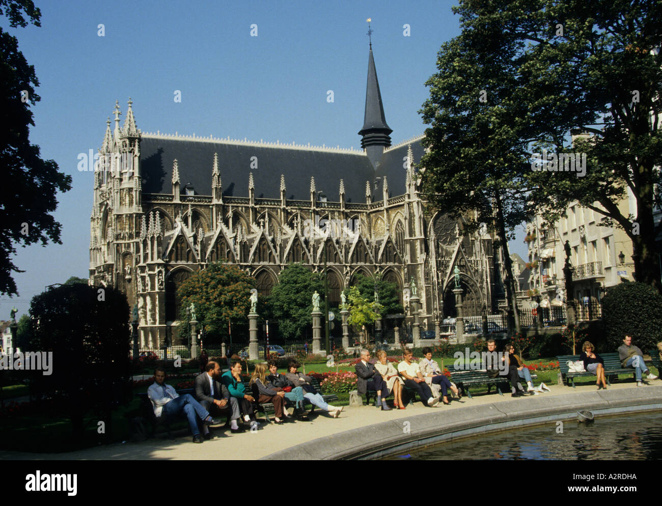 Bruxelles-Brussel Notre Dame des Victoires du Sablon Stockfoto