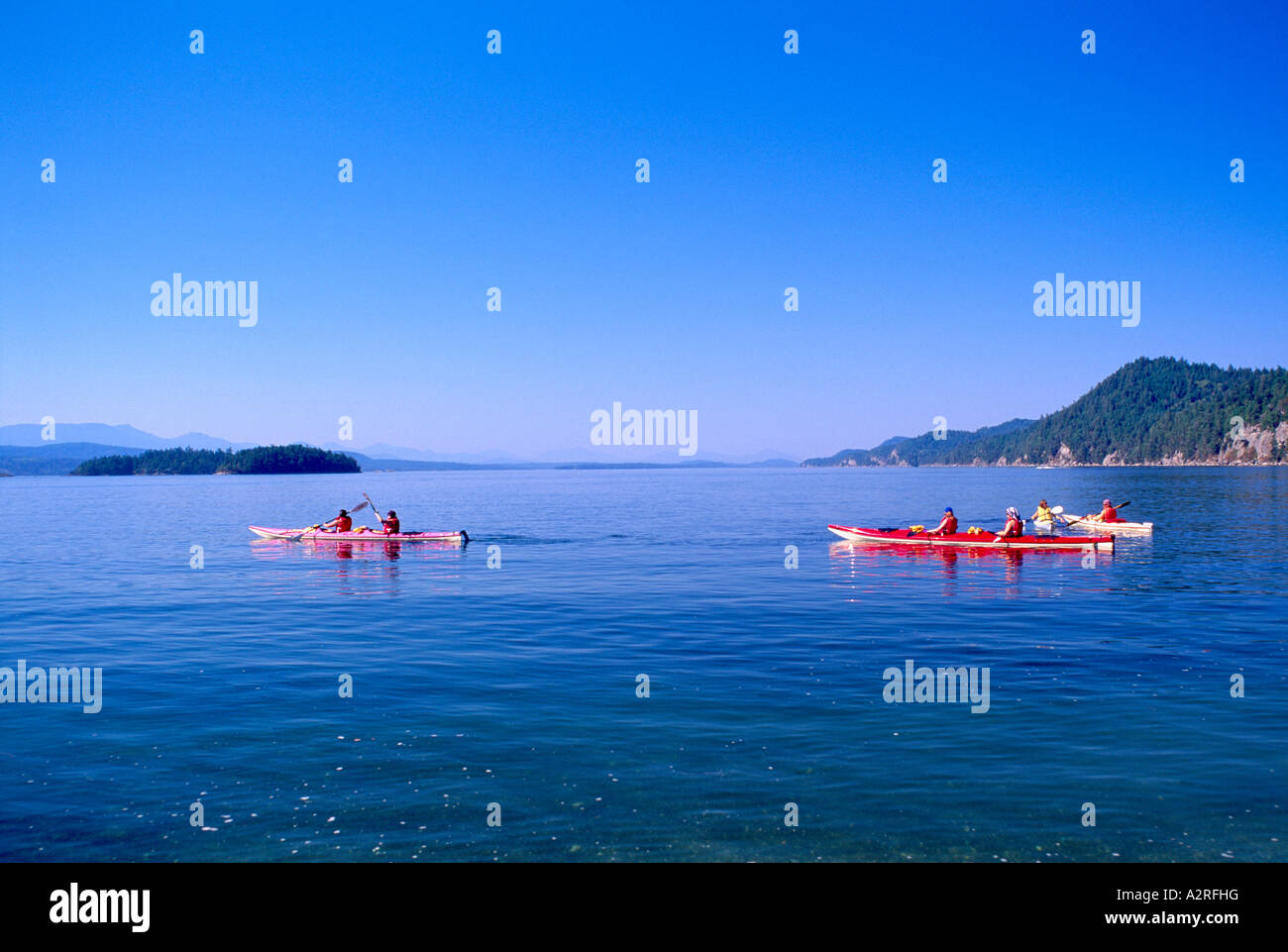 See-Kajak im Hafen von Montague, Galiano Island, südlichen Gulf Islands, BC, British Columbia, Kanada Stockfoto