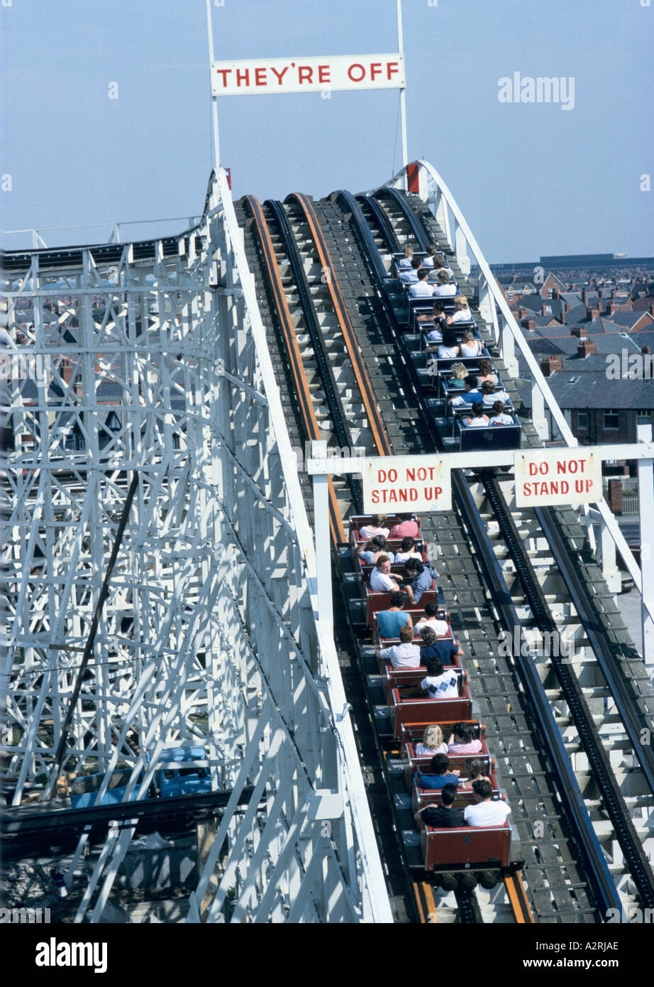 Achterbahn-blackpool Stockfoto