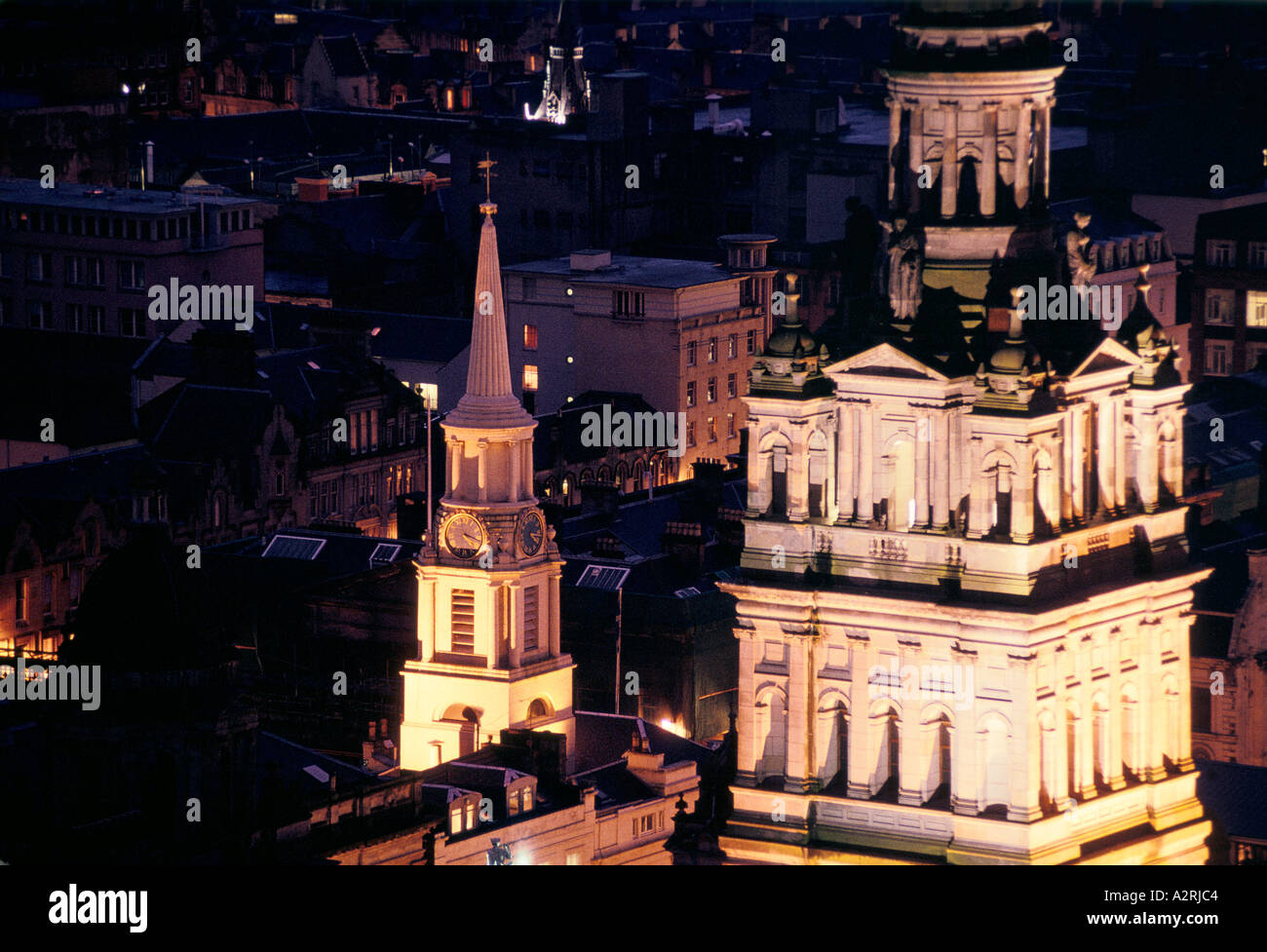 Blick über Stadt Glasgow Schottland 1992 1992 Stockfoto