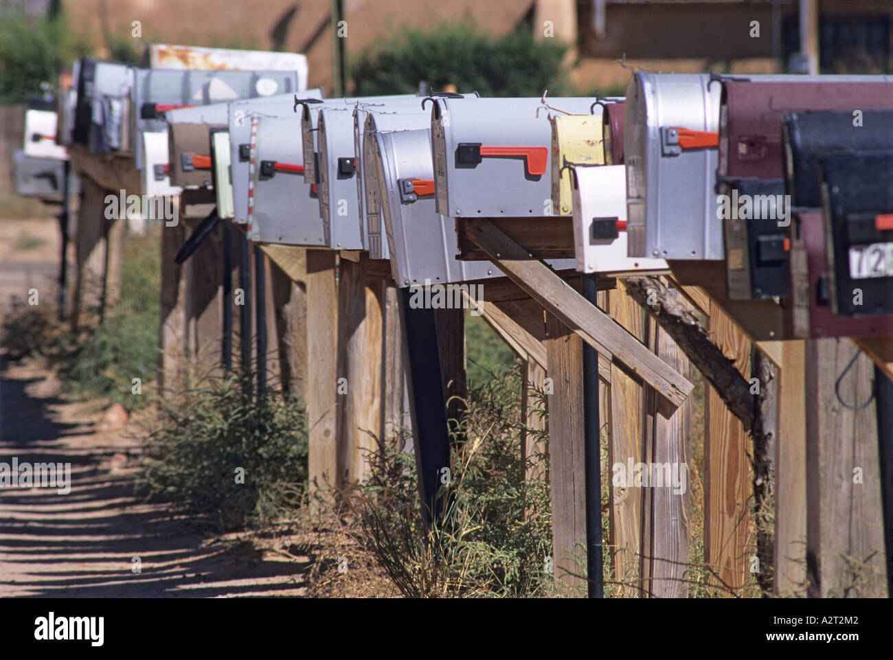 "^ Postfächer, ländlichen ^ Gemeinschaft,"New Mexico", USA" Stockfoto