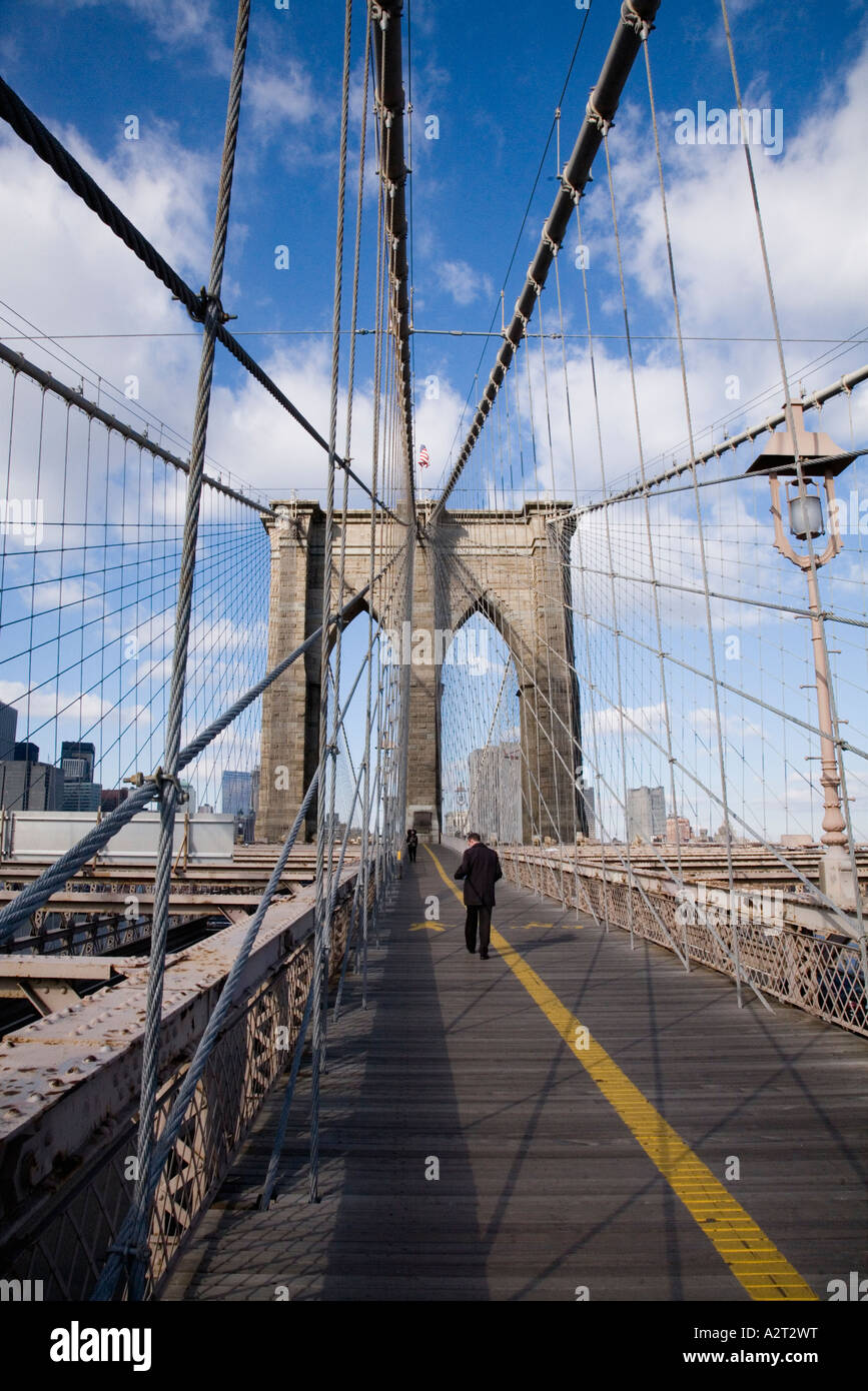 Brooklyn Brücke in New York City, USA Stockfoto