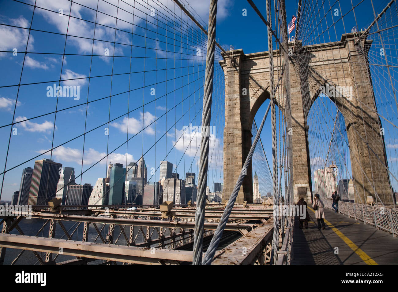 Brooklyn Brücke in New York City, USA Stockfoto