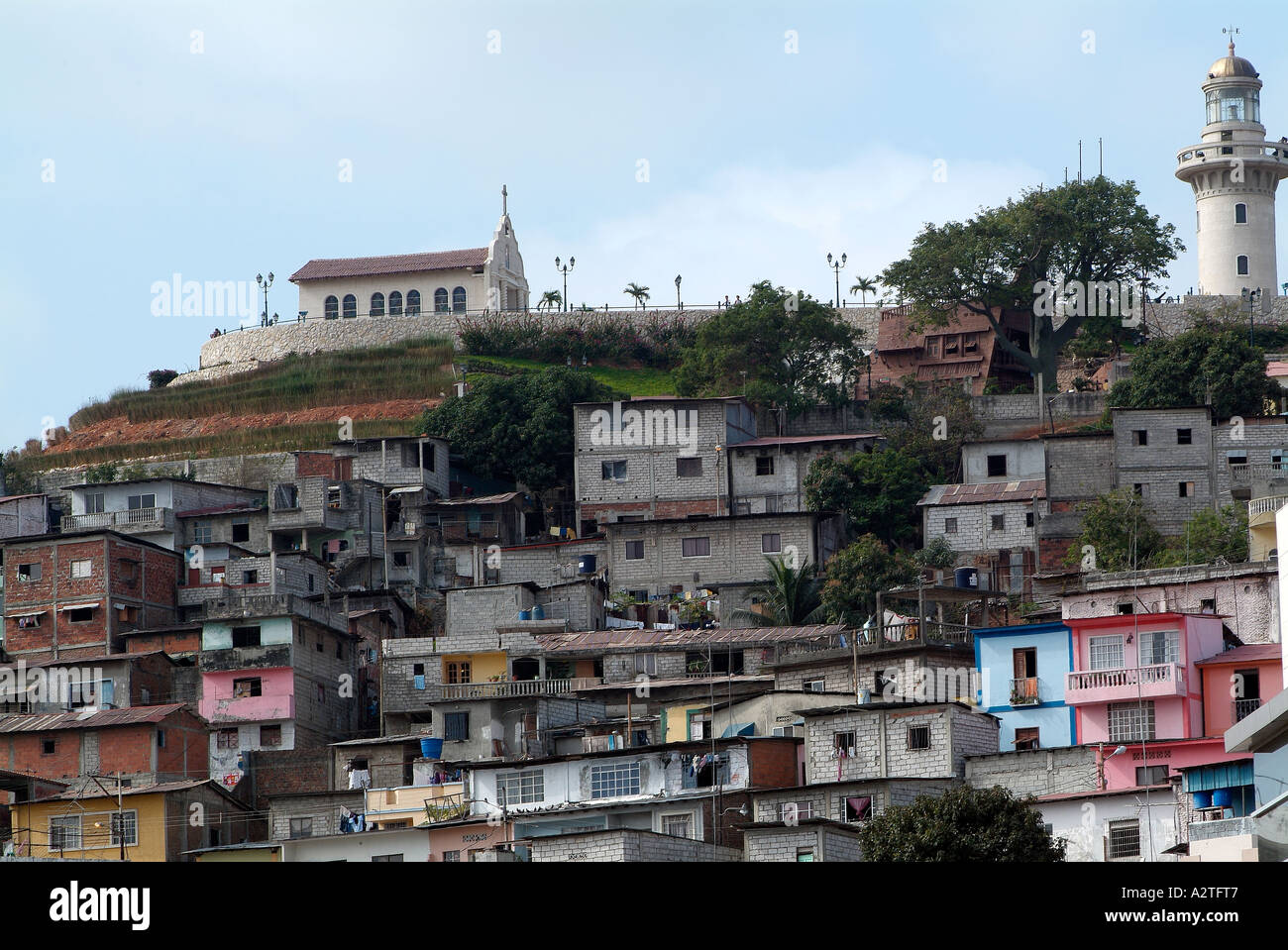 Blick auf das historische Viertel Las Penas in Guayaquil Stockfoto