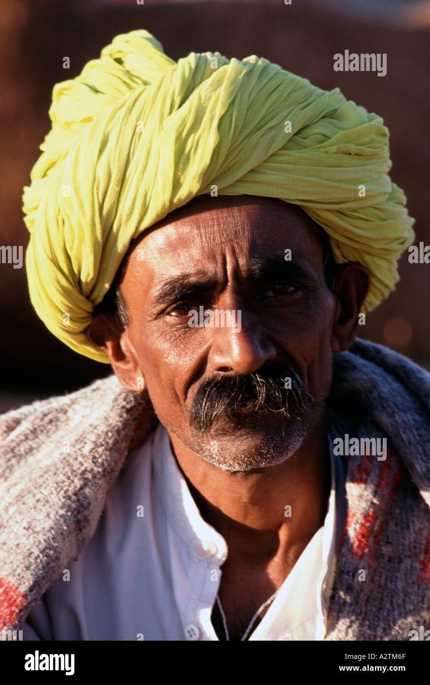Rajput Stammesangehörige Pushkar Rajasthan Indien Stockfoto