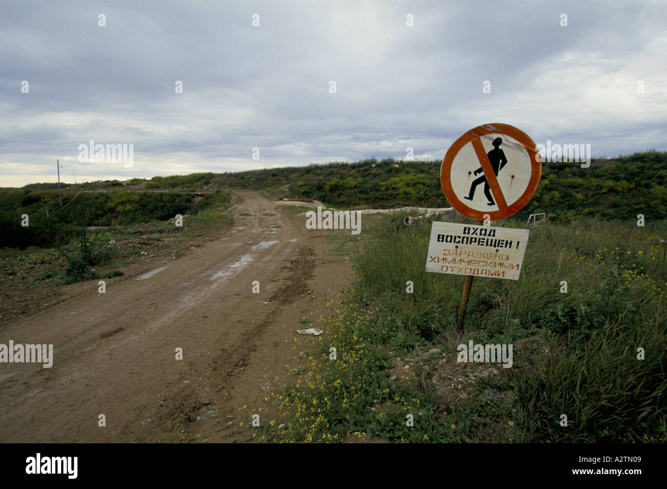 radioaktive Abfälle Uran Bergbau Sillamae Estland einmal eine geheime Stadt Stockfoto