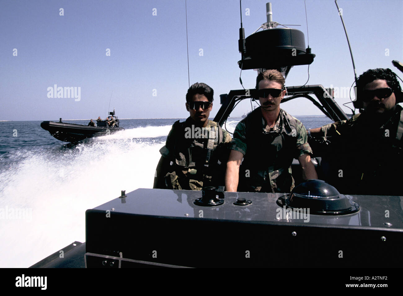 USA-Navy Seal auf Bewegung in Med Stockfoto