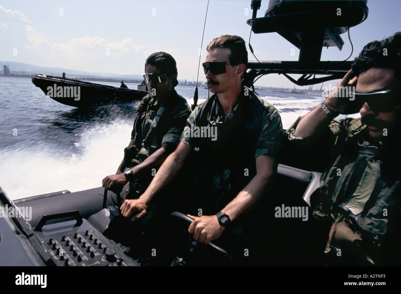 USA-Navy Seal auf Bewegung in Med Stockfoto