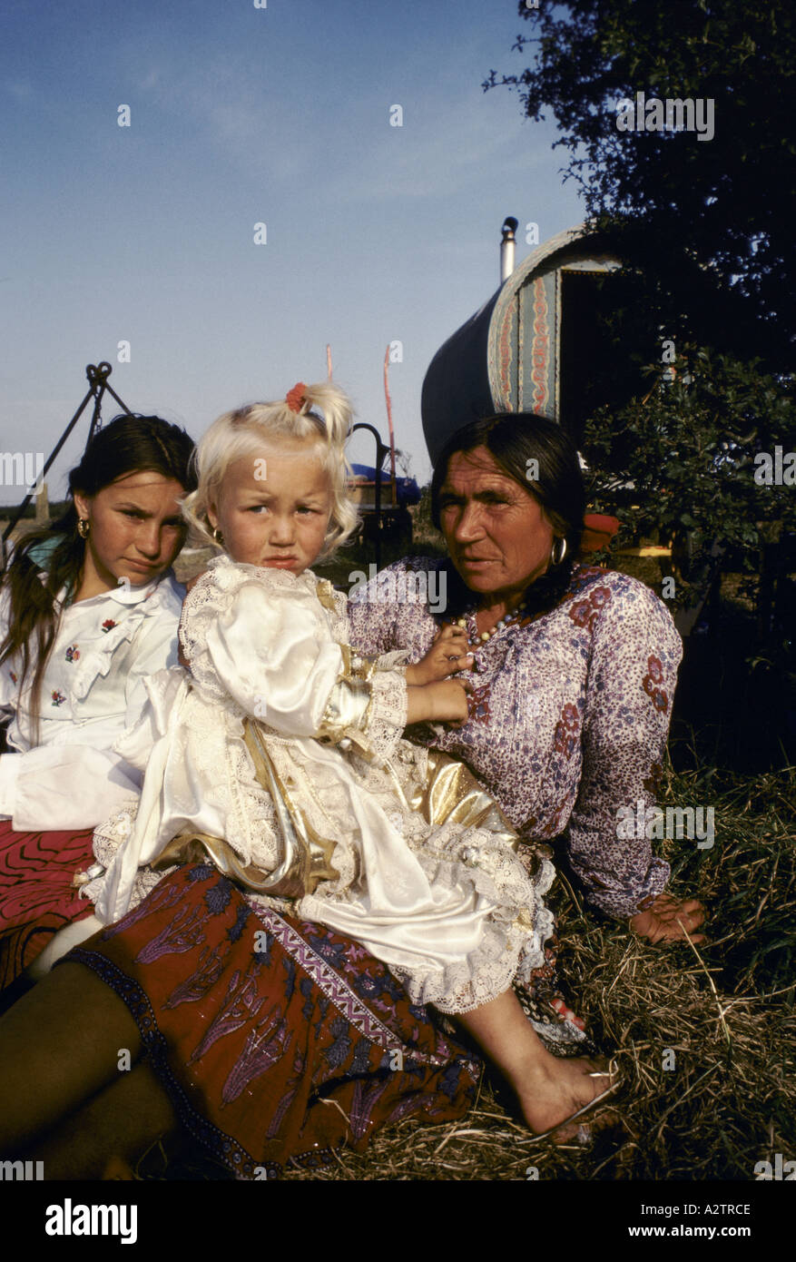 Roma Roma-Familie Stockfoto