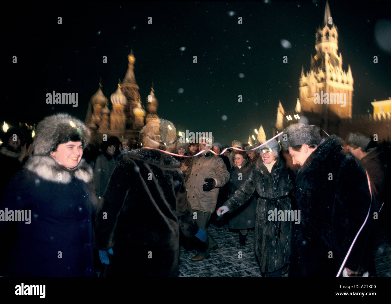 Neujahr s Eva Roter Platz Moskau Stockfoto
