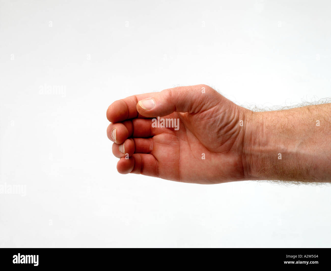 Hand greift, um Verständnis Stockfoto