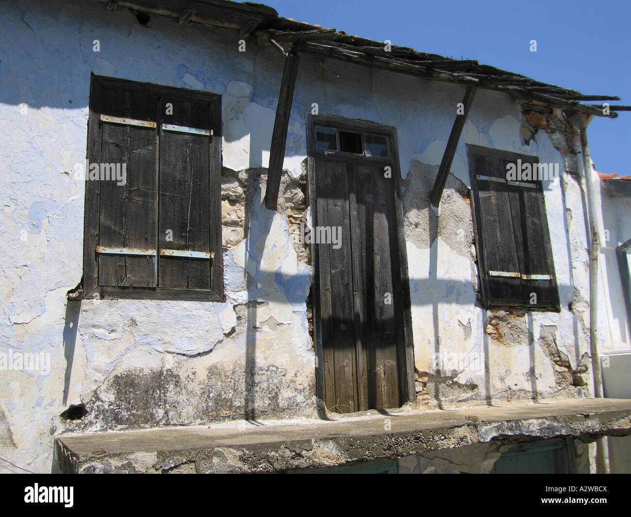 Obergeschoss des verlassenen Hauses Alonissos Alonisos Griechenland Stockfoto