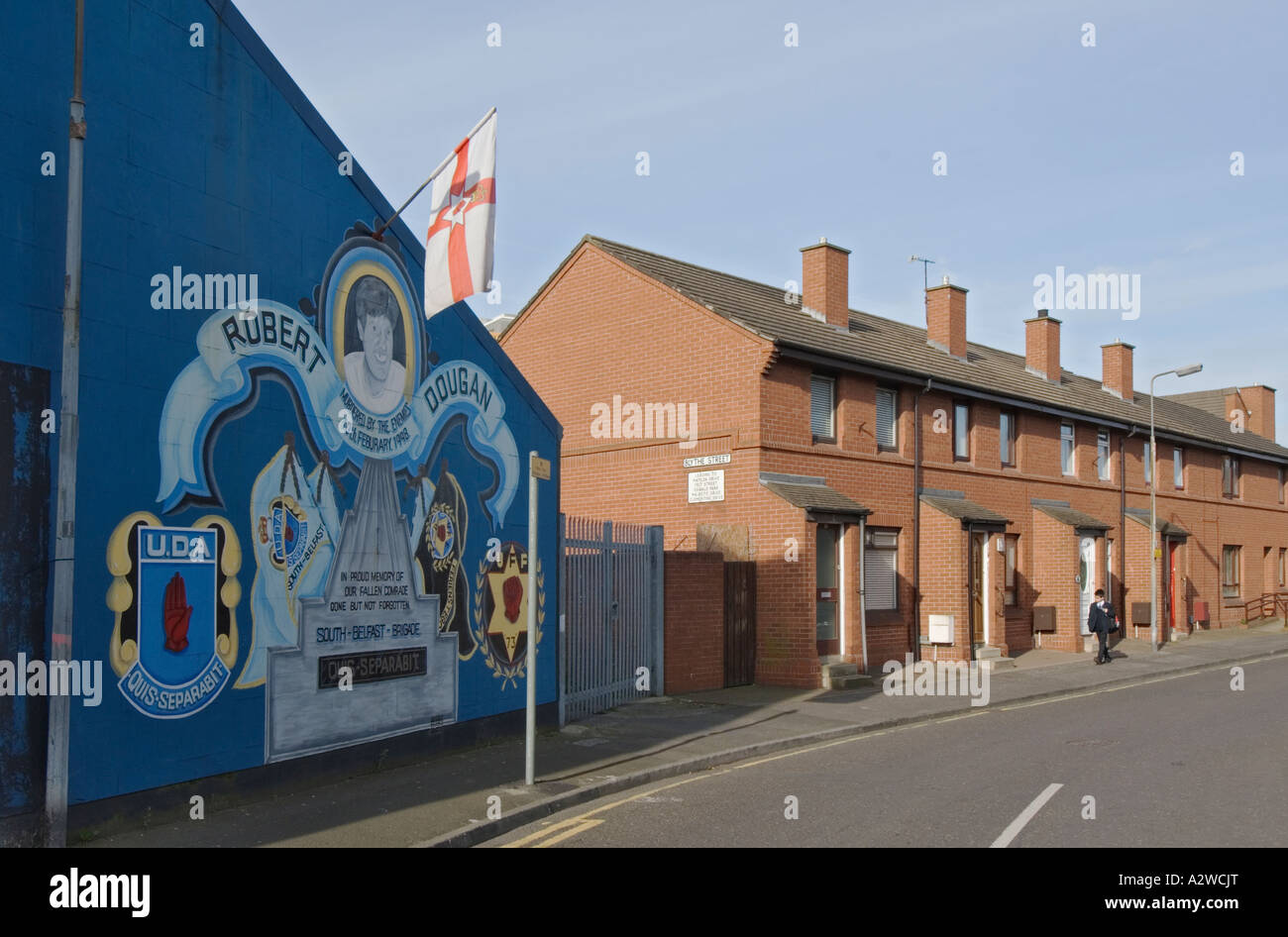 Nordirland Belfast Sandy Row Wandbild Stockfoto