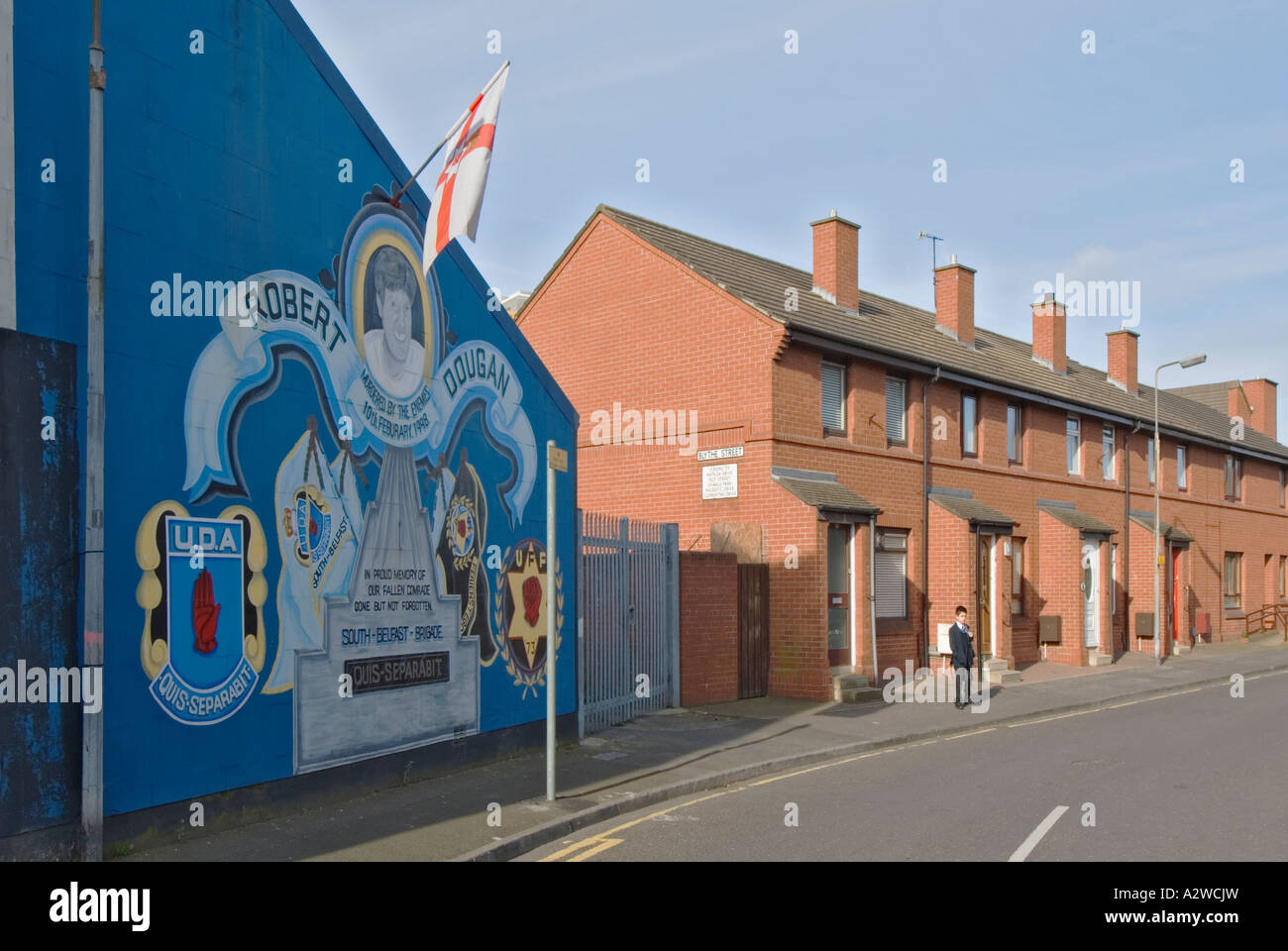 Nordirland Belfast Sandy Row Wandbild Stockfoto