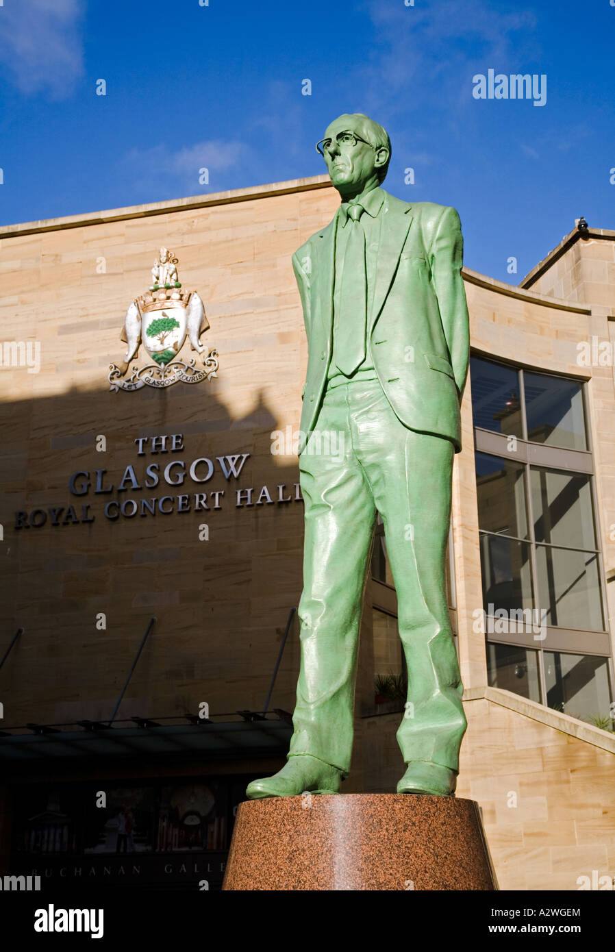 Statue von Donald Dewar Buchanan Street, Glasgow, Schottland. Stockfoto