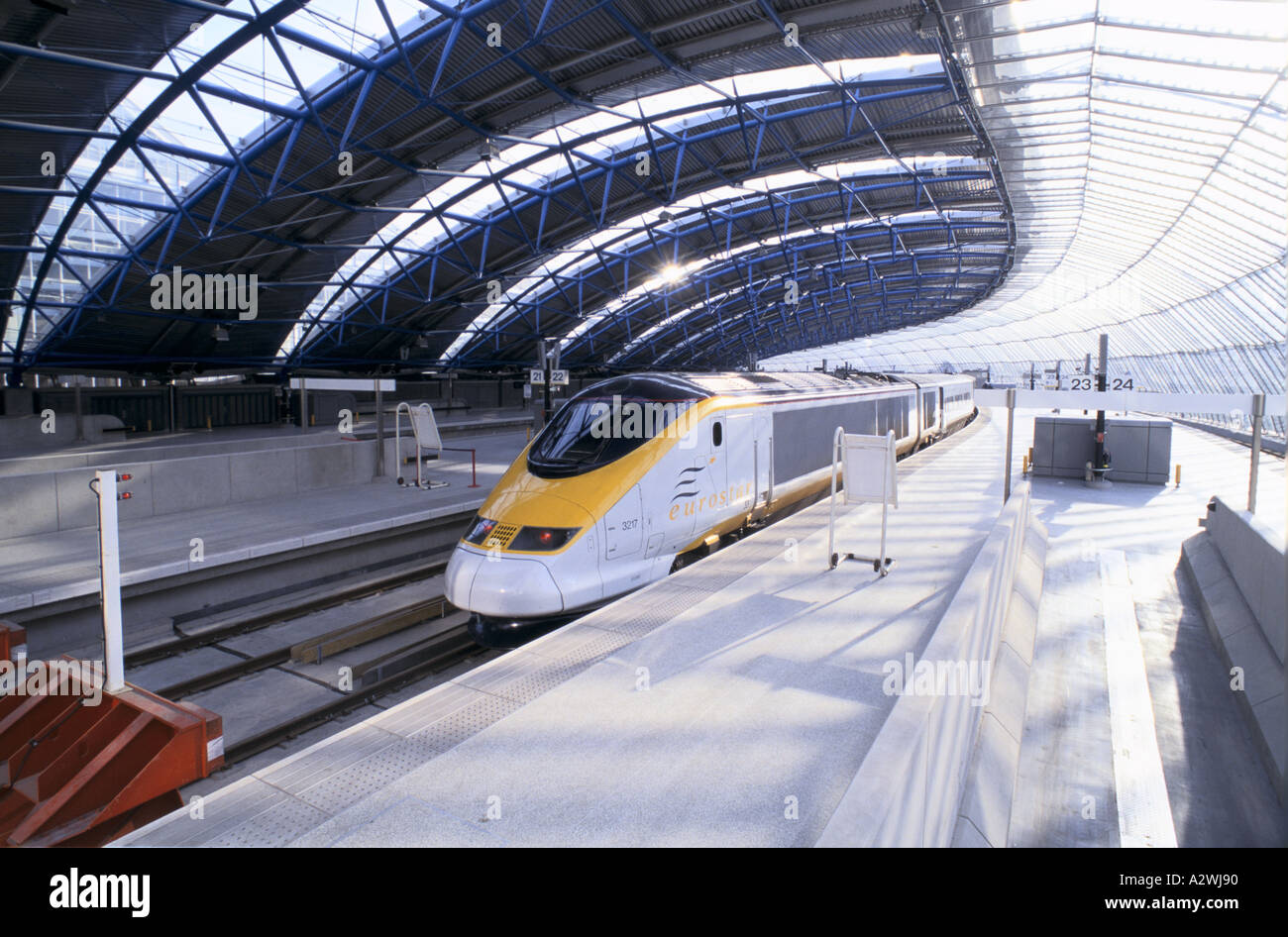 Eurostar Bahnhof waterloo Stockfoto