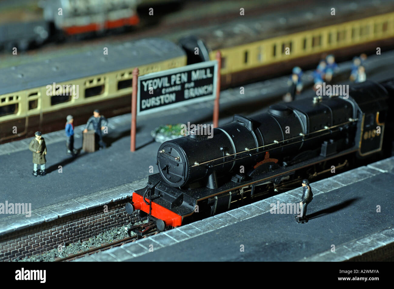 Modell der Yeovil Pen Mill Railway Station Stockfoto