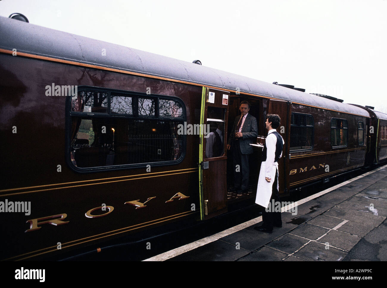 Royal Scotsman, private Luxus Zug mit Unterkunft Reisen Großbritannien Stockfoto