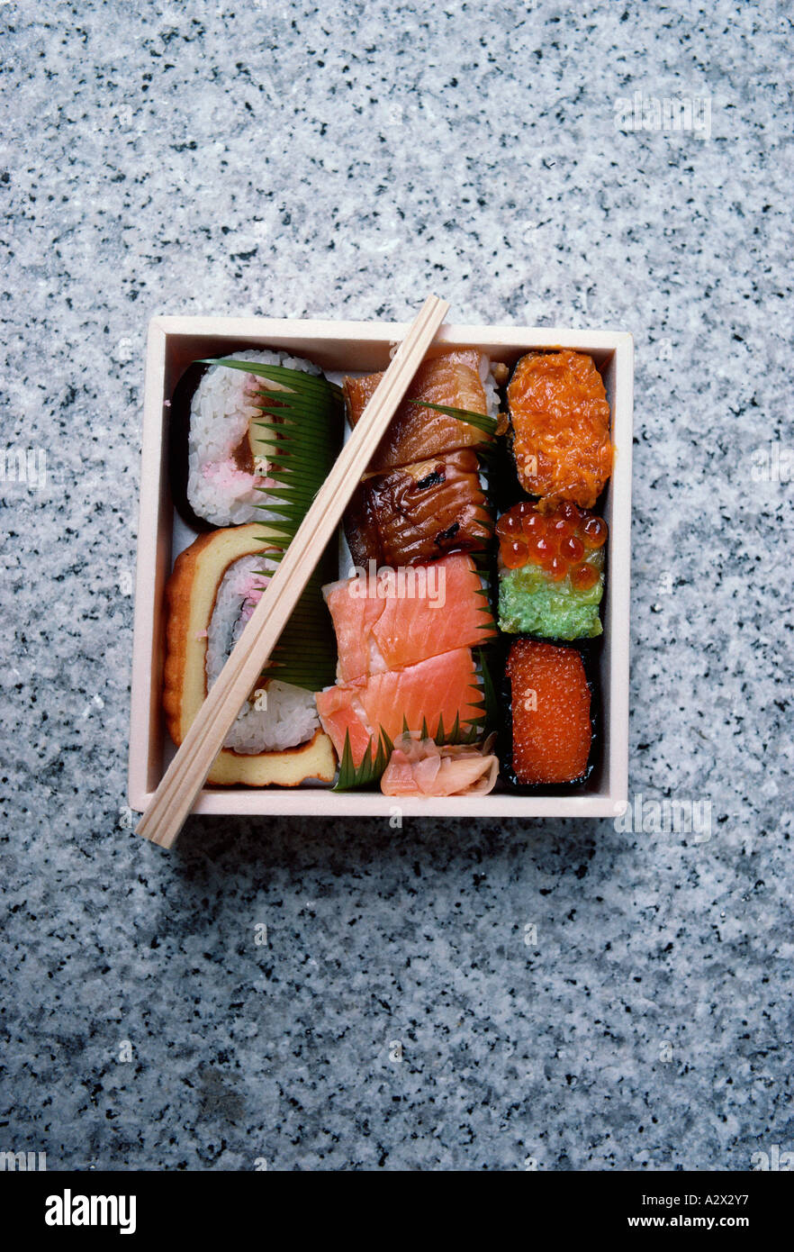 Futternapf trinken japanisches Essen Sushi Stockfoto
