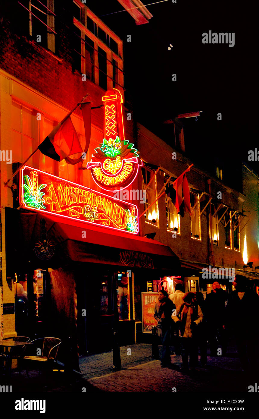 "Amsterdamned" Cafe und Bar in Amsterdam Stockfoto