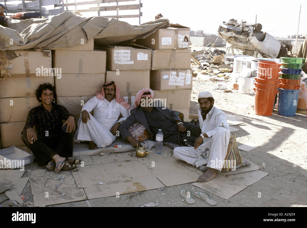 Pause am Nachmittag Tee im arabischen Markt Stockfoto
