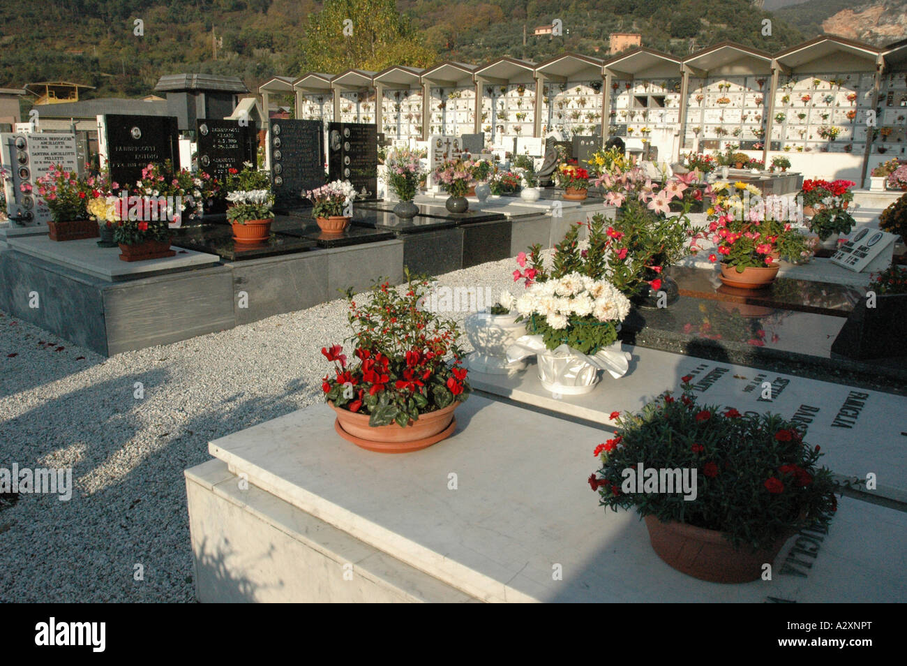 Friedhof Friedhof in der Nähe von Massa Carrara Italien Stockfoto