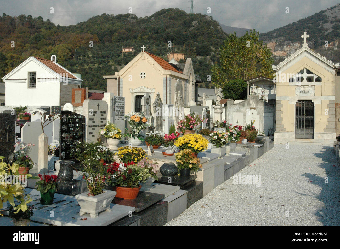 Friedhof Friedhof in der Nähe von Massa Carrara Italien Stockfoto