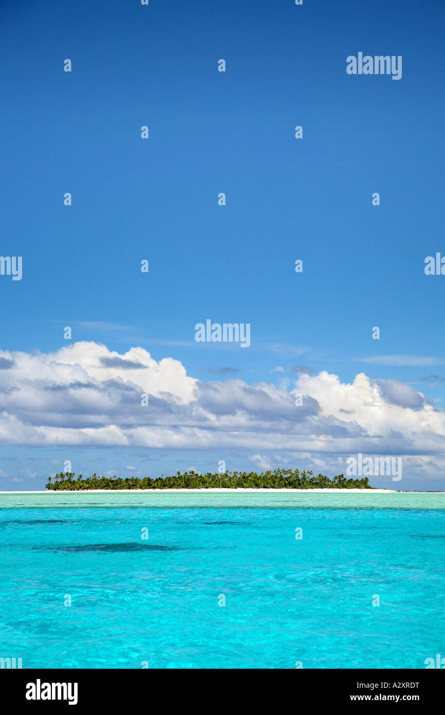 Desert Island in Aitutaki Lagune Cook Inseln Polynesiens Pacific Stockfoto