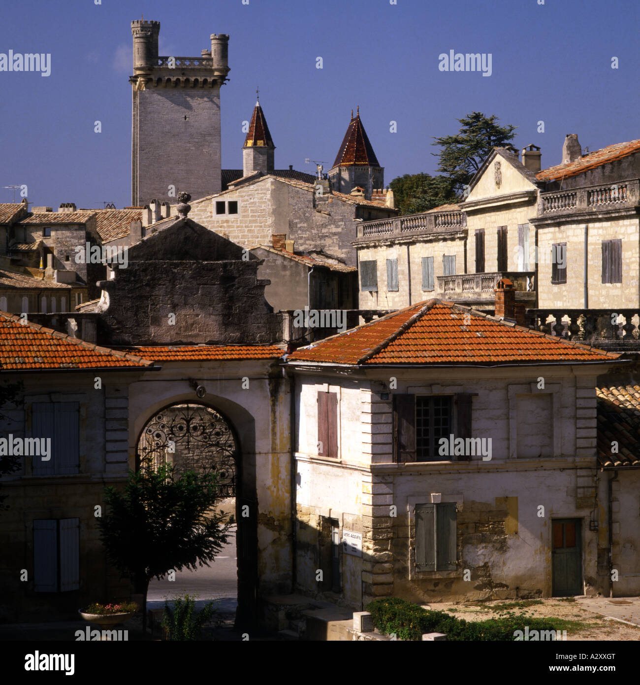 FRANKREICH LANGUEDOC UZER WESTLICH VON AVIGNON Stockfoto