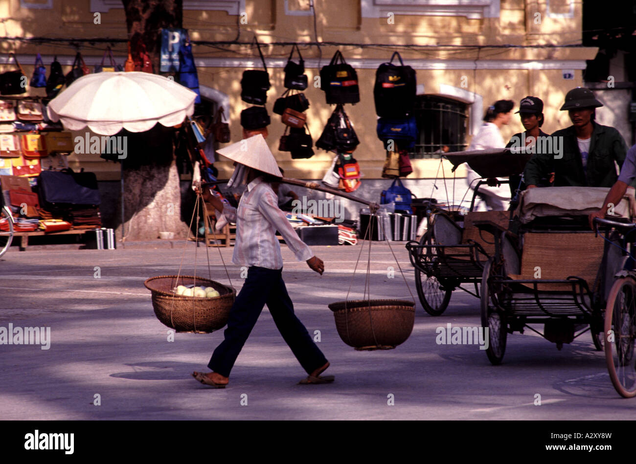 Hanoi-Straßenszene Stockfoto