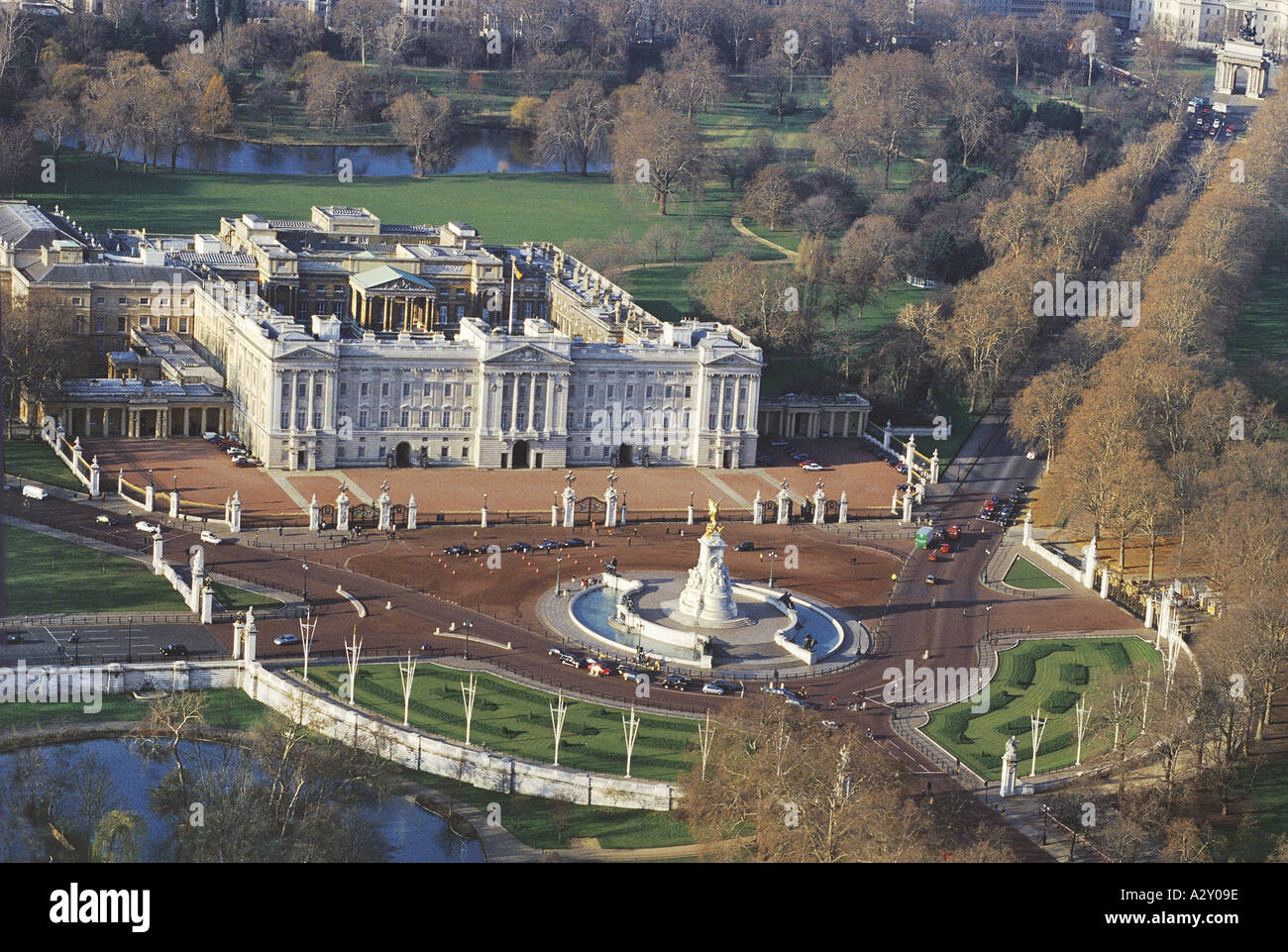 Luftaufnahme des Buckingham Palace London England Stockfoto