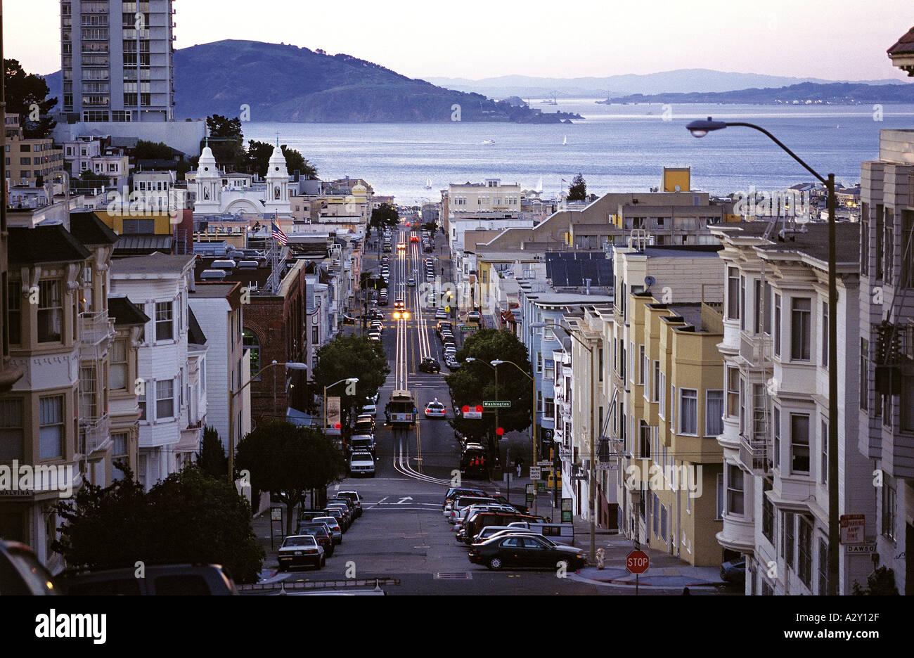 Hill Aufstieg San Francisco Bay Stockfoto