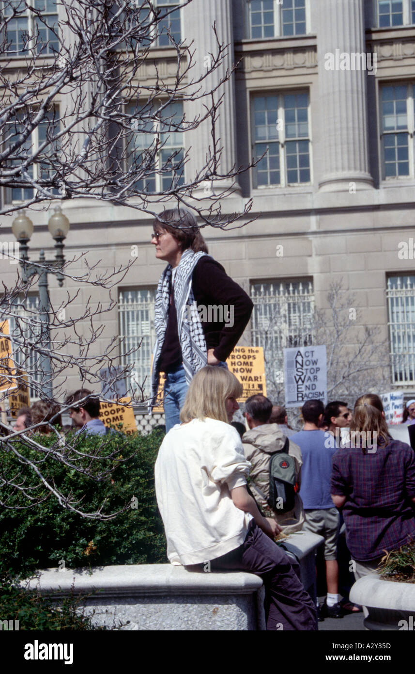 Demonstranten Washington D C Stockfoto