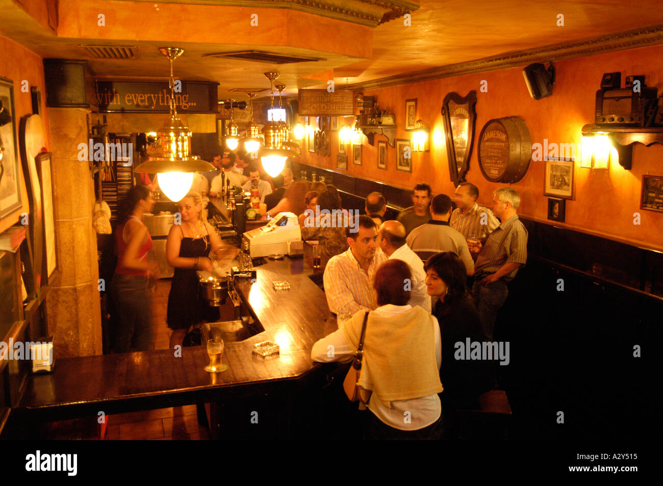Irische Bar in der Casco Viejo, Bilbao, Spanien Stockfoto