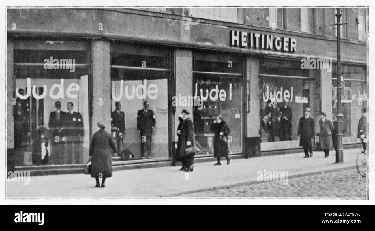 Jüdischen Shop Berlin 1933 Stockfotografie Alamy