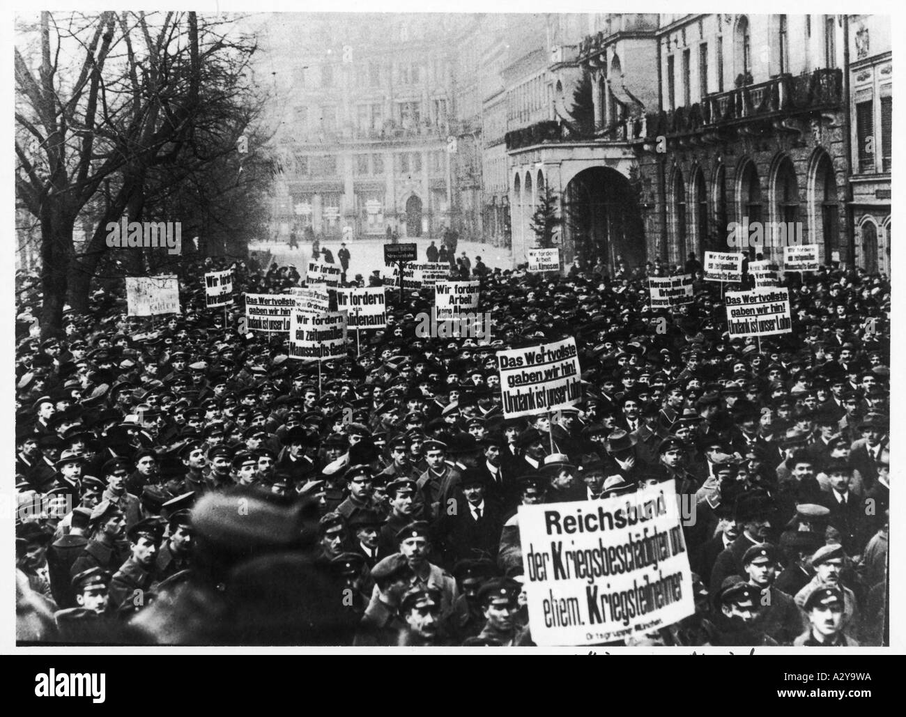 Ex-Soldaten Demo Stockfoto