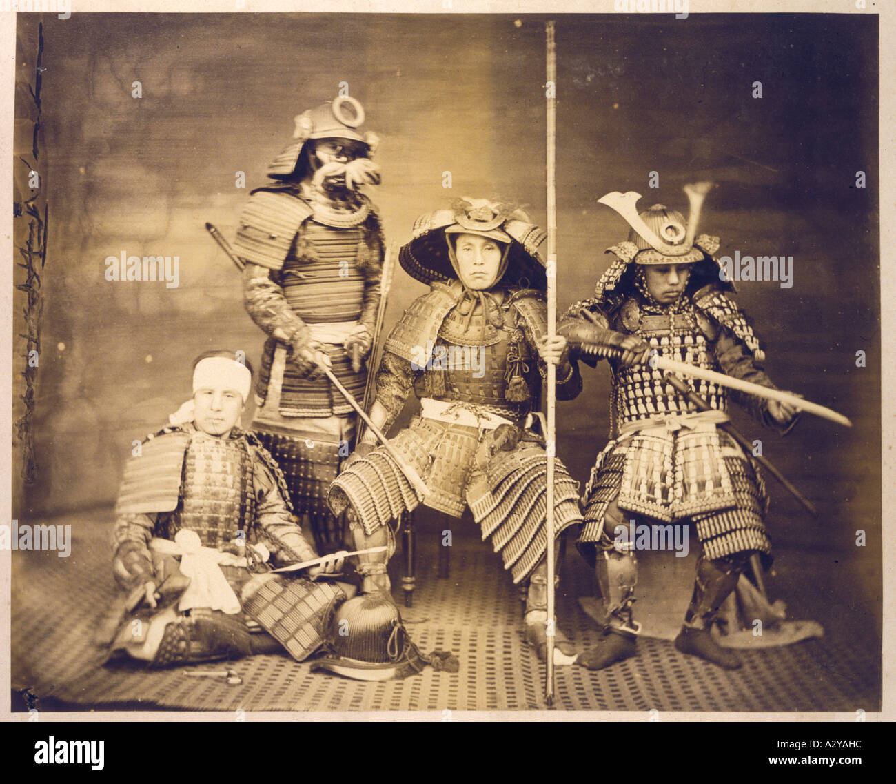 Rassische Japan Samurai 19c Stockfoto