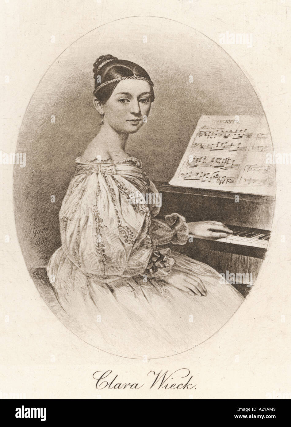 Clara Schumann Young Stockfoto