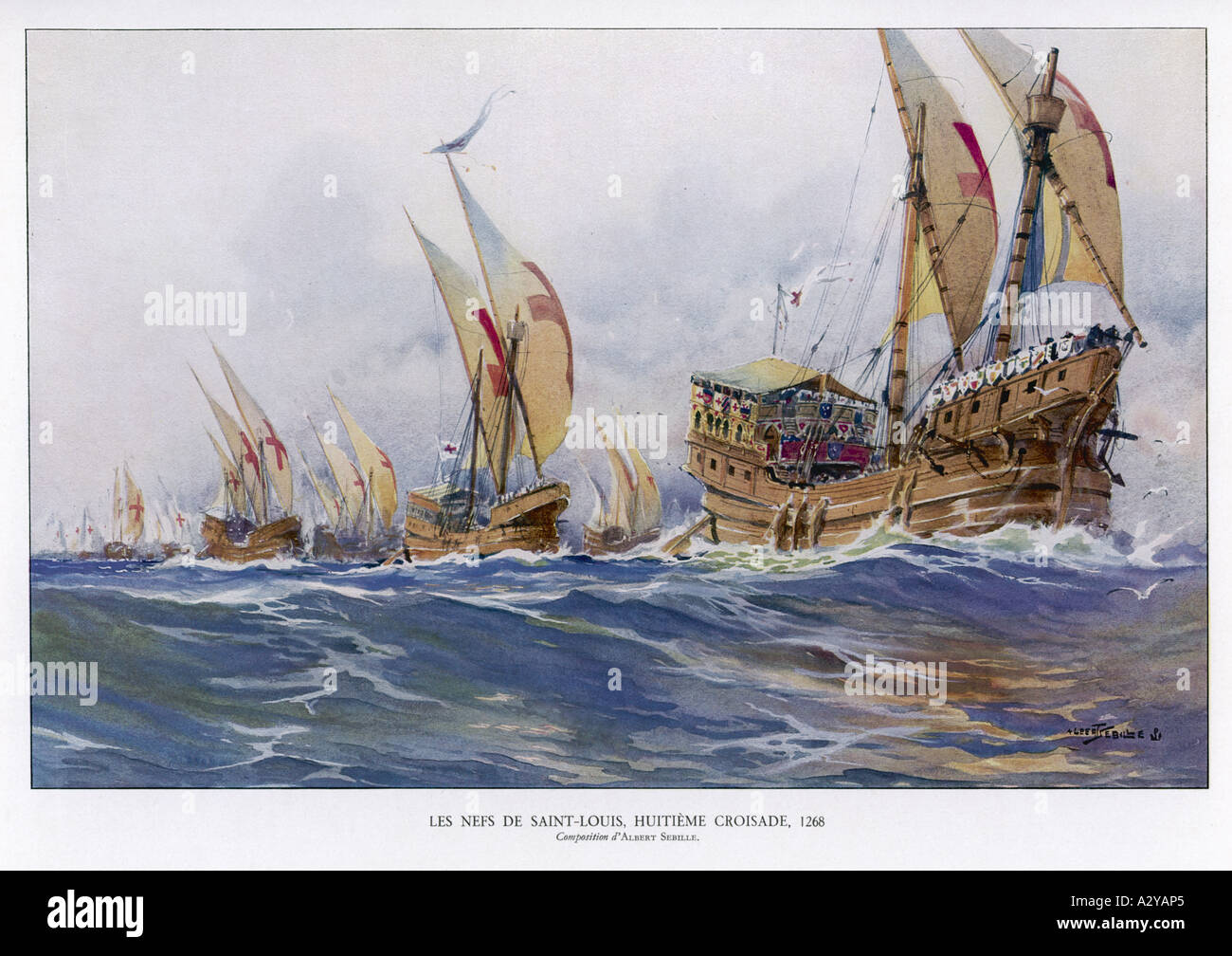 8. Kreuzzug Flotte Stockfoto